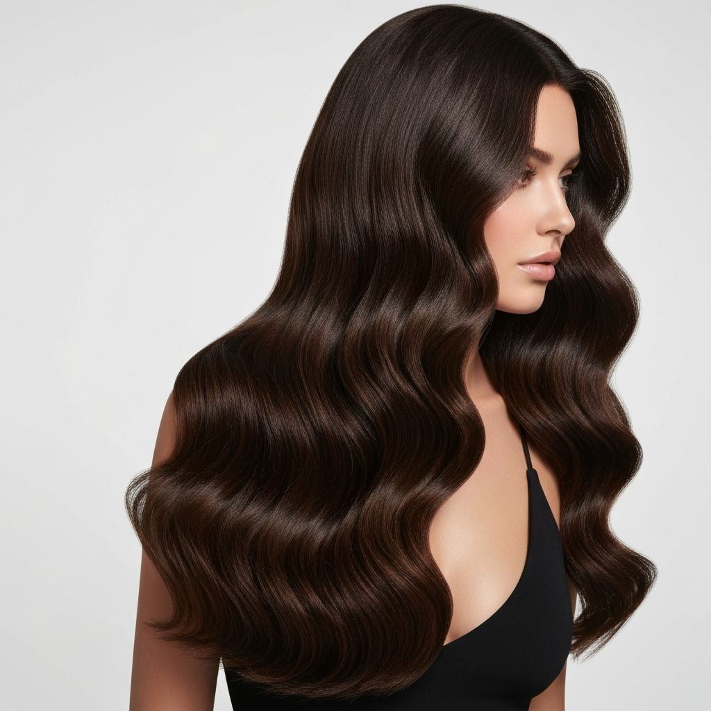 Hand-tied hair extensions blended into natural hair at Vizavi Beauty in Midtown Miami